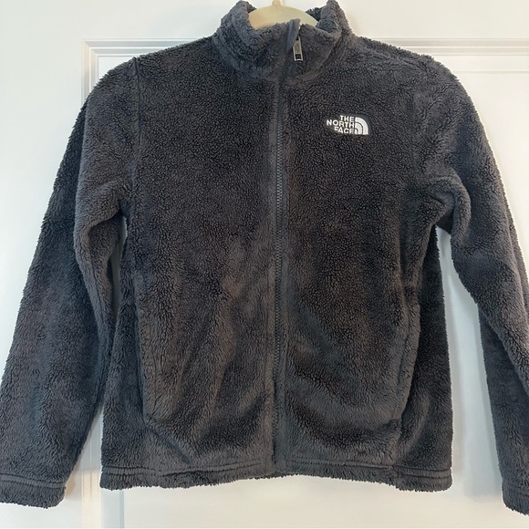 The North Face Girls Gray Fleece Full Zip Jacket Size M (10) - Picture 1 of 13